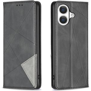 Mobigear Rhombus Slim iPhone 17 Hoesje Bookcase - Zwart