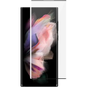 Mobigear Curved Samsung Galaxy S23 Ultra Glazen Screenprotector - Case Friendly - Zwart