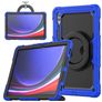Mobigear RingGuard Samsung Galaxy Tab S10 Ultra Hoes Hard Kunststof,Siliconen Backcover + Stylus Houder + Schouderband + Standaard - Blauw