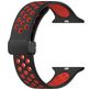 Mobigear Sport Plus Mag Siliconen Apple Watch Bandje Magneetsluiting - 42/41/40/38 mm - Zwart / Bordeaux Rood