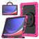 Mobigear RingGuard Samsung Galaxy Tab S10 Ultra Hoes Hard Kunststof,Siliconen Backcover + Stylus Houder + Schouderband + Standaard - Magenta