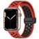 Mobigear Sport Plus Mag Siliconen Apple Watch Bandje Magneetsluiting - 49/46/45/44 mm - Zwart / Rood