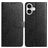 Mobigear Flowers iPhone 17 Hoesje Bookcase Portemonnee - Zwart
