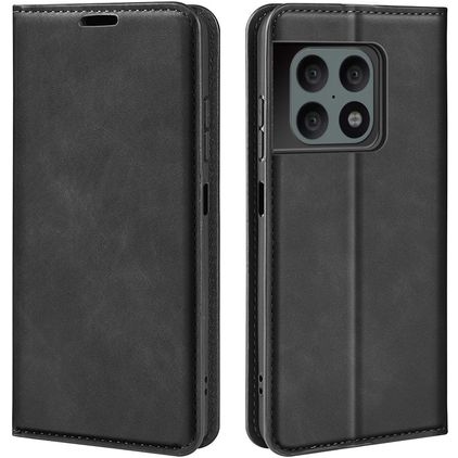 Mobigear Retro Slim OnePlus 10 Pro Hoesje Bookcase Portemonnee - Zwart