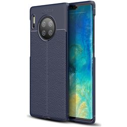 Mobigear Luxury Huawei Mate 30 Pro Hoesje Flexibel TPU Backcover - Marineblauw