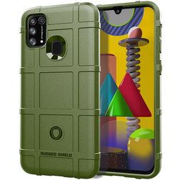 Mobigear Rugged Shield Xiaomi Redmi 9C Hoesje Flexibel TPU Backcover Shockproof - Groen