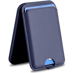 Mobigear Wallet Stand Pasjeshouder - 3 Pasjes - MagSafe Compatible - Blauw