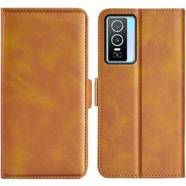 Mobigear Slim Magnet Vivo Y76 Hoesje Bookcase Portemonnee - Cognac