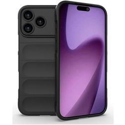 Mobigear Bumpy iPhone 18 Pro Max Hoesje Flexibel TPU Backcover - Zwart