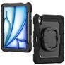 Mobilize Rotating Defender iPad Air 11 Inch (2025) Hoes Hard Kunststof,Siliconen Backcover + Schouderband + Standaard - Zwart