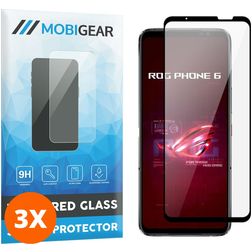 Mobigear Premium ASUS ROG Phone 6 Glazen Screenprotector - Case Friendly - Zwart (3-Pack)
