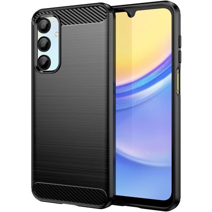 Mobigear Brushed Slim Samsung Galaxy A56 Hoesje Flexibel TPU Backcover - Zwart