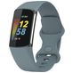 Mobigear Sport Dual Siliconen Fitbit Charge 5 Bandje Druksluiting - Spring Purple