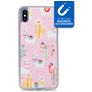 My Style Magneta iPhone XS Max Hoesje Flexibel TPU Backcover - Pink Alpaca