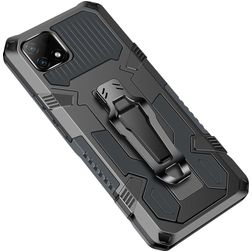 Mobigear Armor Stand Realme C21 Hoesje Hardcase Backcover Shockproof met Standaard - Grijs