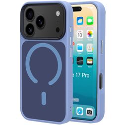 Mobiparts Hardcover iPhone 17 Pro MagSafe Hoesje Hardcase Backcover - Satin Light Blue