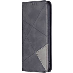 Mobigear Rhombus Slim Xiaomi Redmi Note 11T Hoesje Bookcase - Zwart