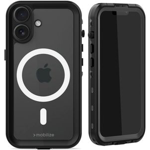 Mobilize Waterproof iPhone 16 Waterdicht MagSafe Hoesje Hardcase Backcover - Zwart