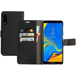 Mobiparts Saffiano Wallet Samsung Galaxy A7 (2018) Hoesje Bookcase Portemonnee - Zwart