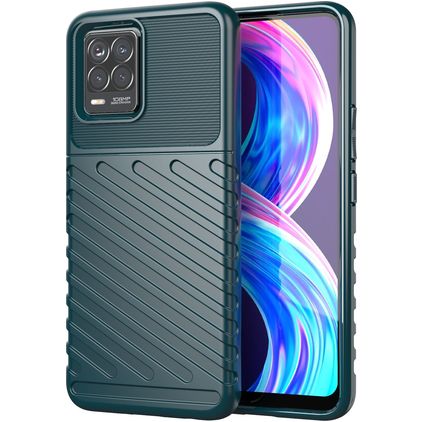 Mobigear Groove Realme 8 Pro Hoesje Flexibel TPU Backcover - Groen