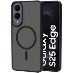 Mobiparts Hardcover Samsung Galaxy S25 Edge MagSafe Hoesje Hardcase Backcover - Zwart