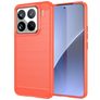 Mobigear Brushed Slim Xiaomi 15 Pro Hoesje Flexibel TPU Backcover - Rood