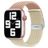 Mobigear Braided Dual Nylon Apple Watch Bandje Klemsluiting - 49/46/45/44 mm - Roze / Sterrenlicht