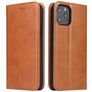 Fierre Shann Art iPhone 12 Mini Hoesje Bookcase Portemonnee - Cognac