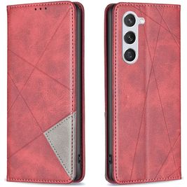 Mobigear Rhombus Slim Samsung Galaxy S25 Hoesje Bookcase - Rood