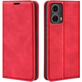 Mobigear Retro Slim Motorola Moto G85 Hoesje Bookcase Portemonnee - Rood