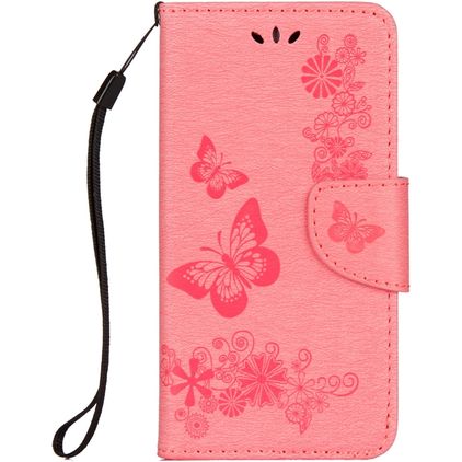 Mobigear Butterfly iPhone XS Hoesje Bookcase Portemonnee - Roze