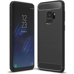 Mobigear Brushed Slim Samsung Galaxy S9 Hoesje Flexibel TPU Backcover - Zwart