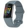 Mobigear Sport Dual Siliconen Fitbit Charge 5 Bandje Druksluiting - Spring Purple