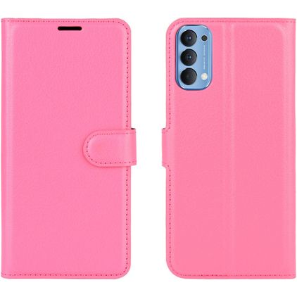 Mobigear Classic OPPO Reno 4 Hoesje Bookcase Portemonnee - Roze