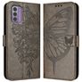 Mobigear Butterfly Nokia G42 Hoesje Bookcase Portemonnee - Grijs
