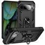Mobigear Armor Ring Google Pixel 9 Hoesje Hardcase Backcover Shockproof met Ringhouder - Zwart