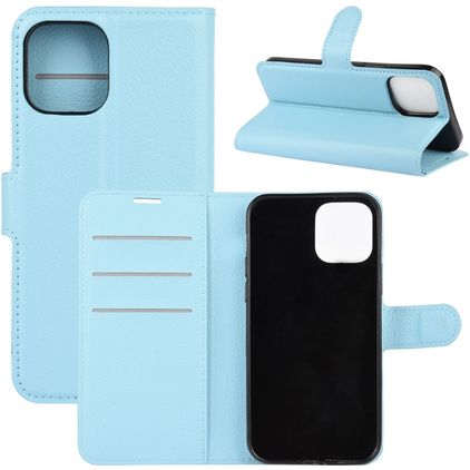 Mobigear Classic iPhone 12 Hoesje Bookcase Portemonnee - Blauw