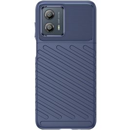Mobigear Groove Motorola Moto G53 5G Hoesje Flexibel TPU Backcover - Blauw