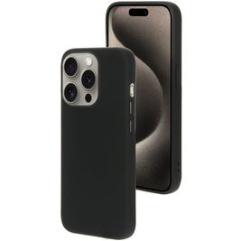 Mobiparts iPhone 15 Pro Siliconen Hoesje Backcover - Zwart