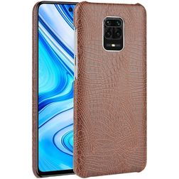 Mobigear Croco Xiaomi Redmi Note 9S Hoesje Hardcase Backcover - Bruin