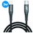 Mobigear Nylon USB-C naar Apple Lightning Kabel MFI 3 m - Zwart