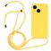 Mobigear Lanyard iPhone 15 Siliconen Hoesje met koord - Geel
