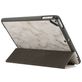 Mobigear Tri-Fold Marble iPad 6 (2018) Hoes Bookcase + Stylus Houder - Wit