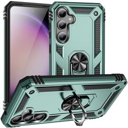 Mobigear Armor Ring Samsung Galaxy S23 FE Hoesje Hardcase Backcover Shockproof met Ringhouder - Groen