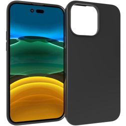 Mobigear Colors iPhone 14 Pro Max Hoesje Flexibel TPU Backcover - Zwart