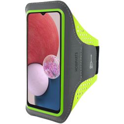 Mobiparts Comfort Fit Telefoonhouder Hardlopen Samsung Galaxy A13 4G Sport Hoesje Neopreen Sportarmband - Neon Green