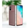 Mobigear Racing OPPO Reno 4 Hoesje Flexibel TPU Backcover - Bruin