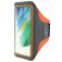 Mobiparts Comfort Fit Telefoonhouder Hardlopen Samsung Galaxy S21 FE Sport Hoesje Neopreen Sportarmband - Neon Orange