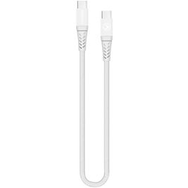 Mobilize Strong Nylon USB-C naar USB-C Kabel 0.2 Meter - Wit