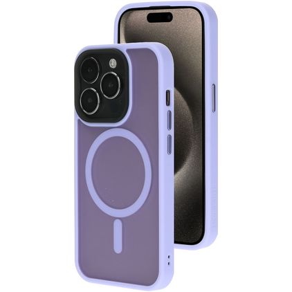 Mobiparts Hardcover iPhone 15 Pro MagSafe Hoesje Hardcase Backcover - Satin Lila